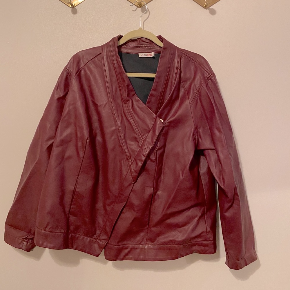 Plus Size Leather Jacket